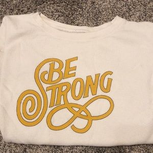 BE STRONG Anthropologie Thermal Long Sleeve Crop